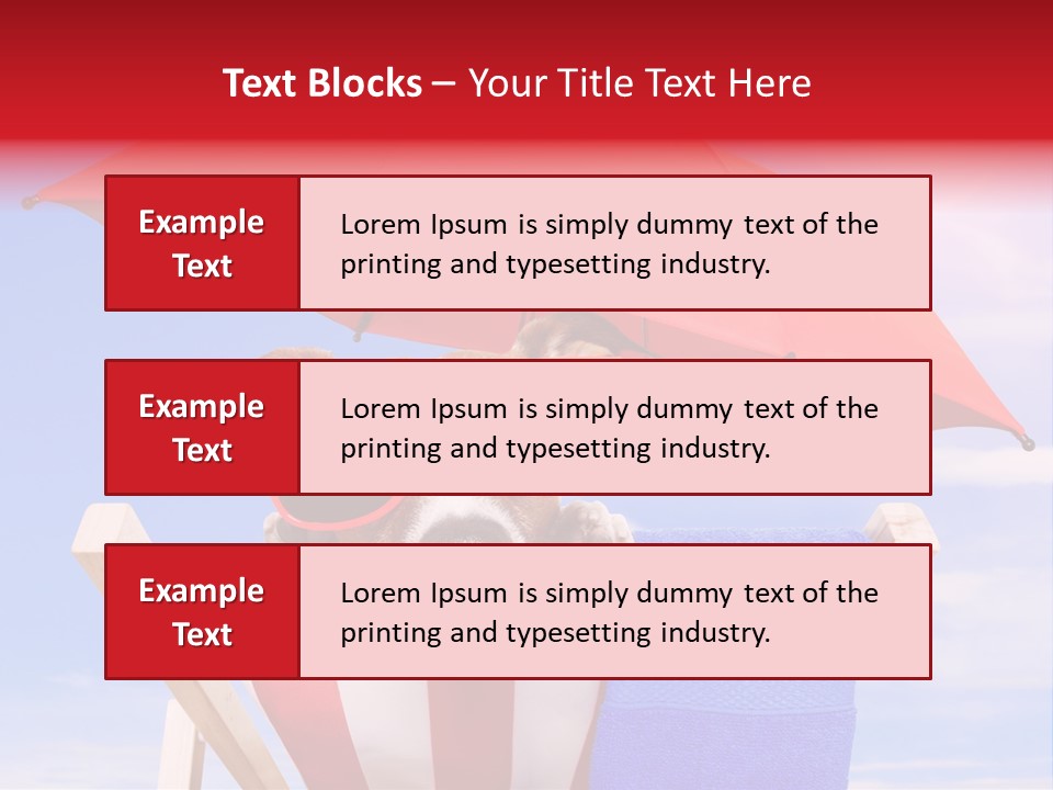 Urlaub Sonnig Klappstuhl PowerPoint Template