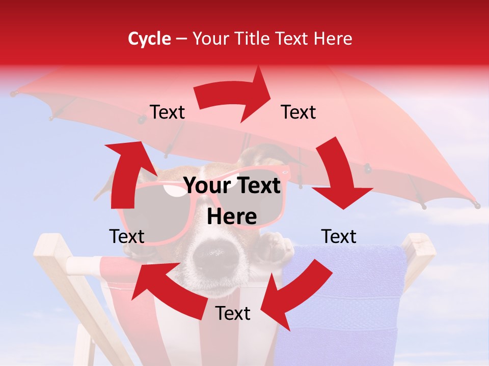 Urlaub Sonnig Klappstuhl PowerPoint Template