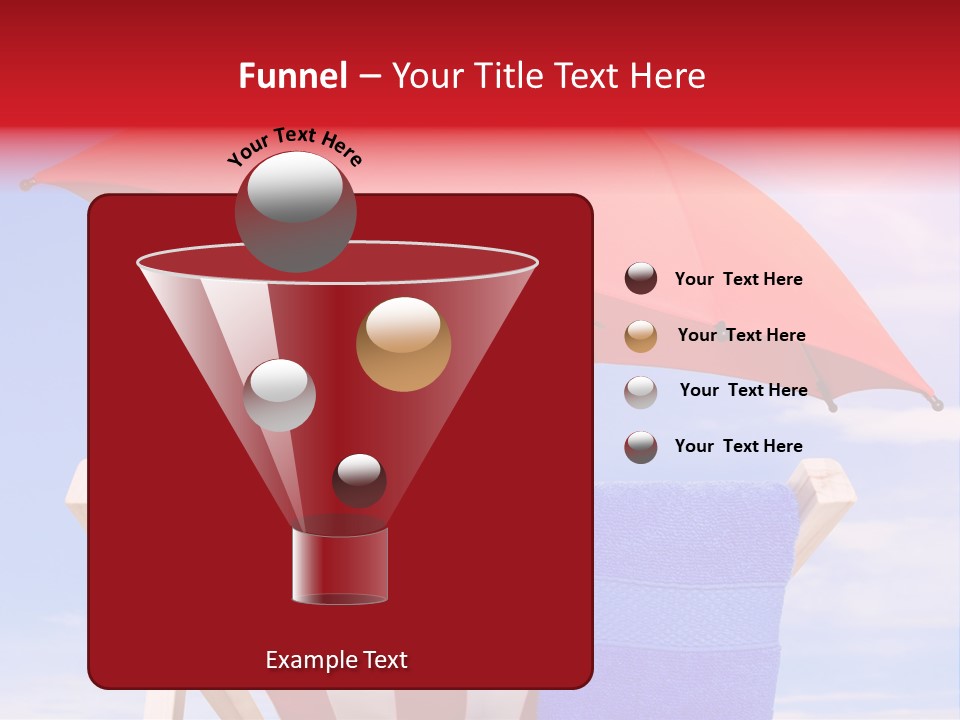 Urlaub Sonnig Klappstuhl PowerPoint Template