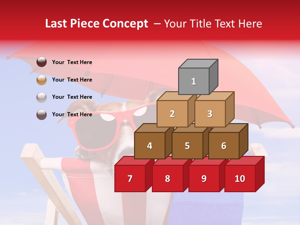 Urlaub Sonnig Klappstuhl PowerPoint Template