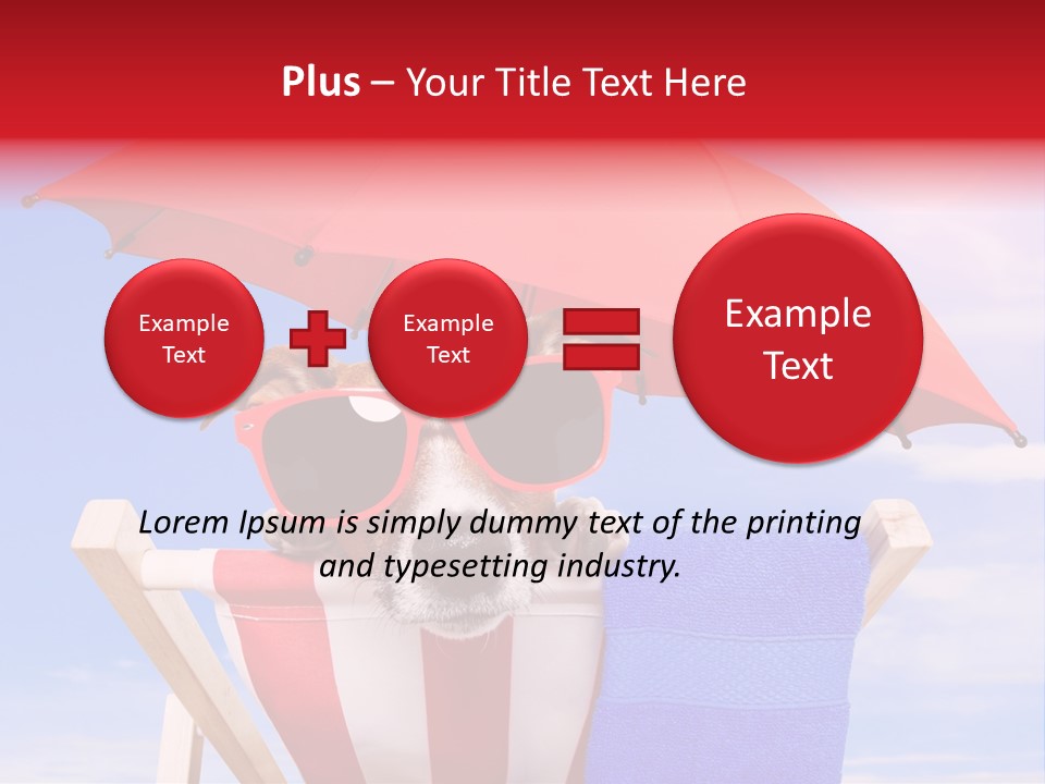 Urlaub Sonnig Klappstuhl PowerPoint Template