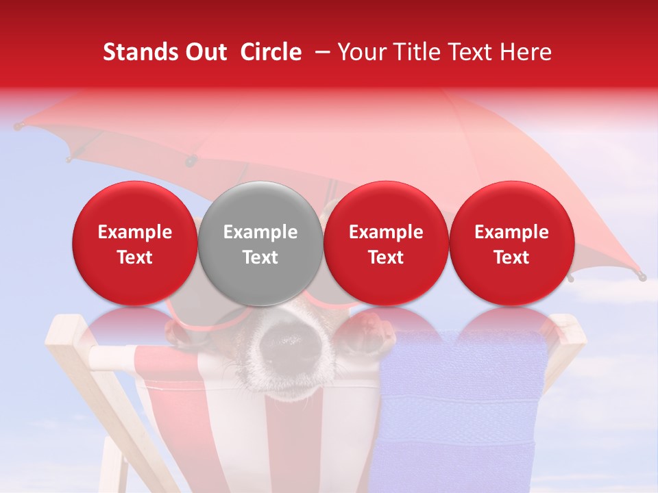 Urlaub Sonnig Klappstuhl PowerPoint Template