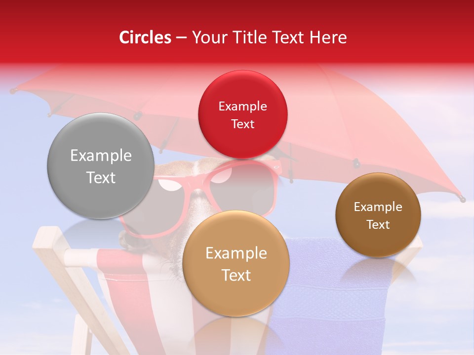 Urlaub Sonnig Klappstuhl PowerPoint Template