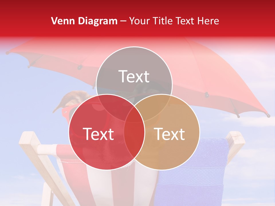 Urlaub Sonnig Klappstuhl PowerPoint Template