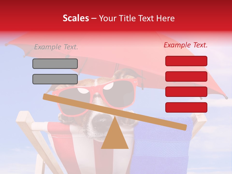 Urlaub Sonnig Klappstuhl PowerPoint Template