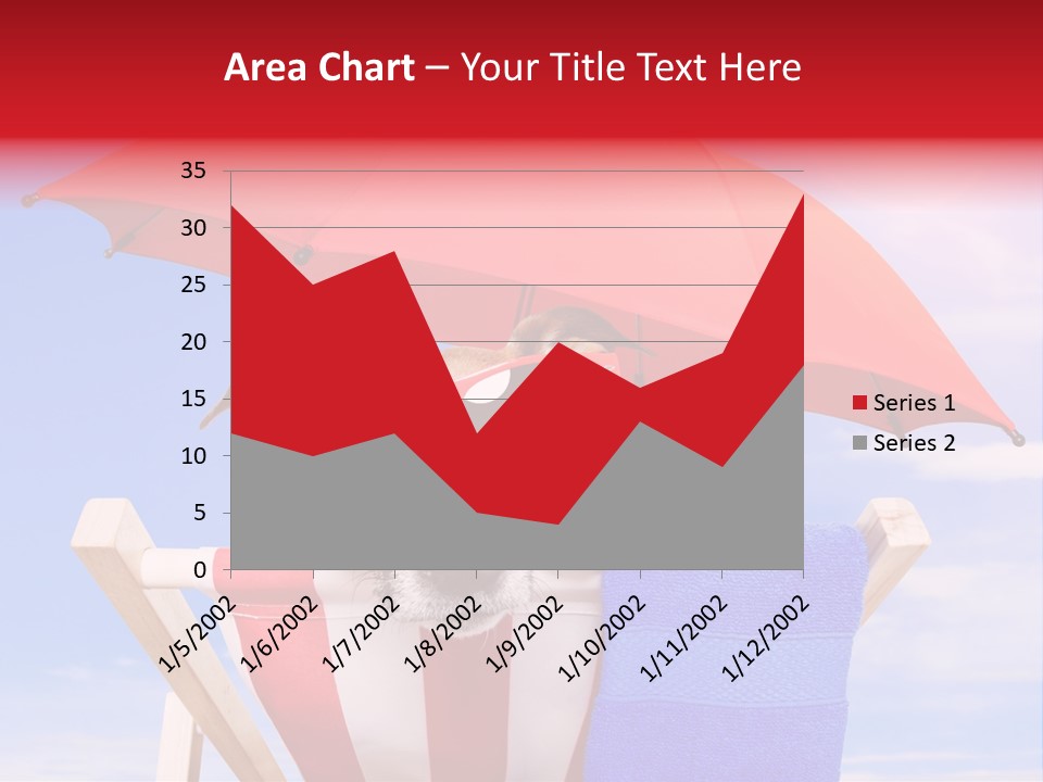 Urlaub Sonnig Klappstuhl PowerPoint Template