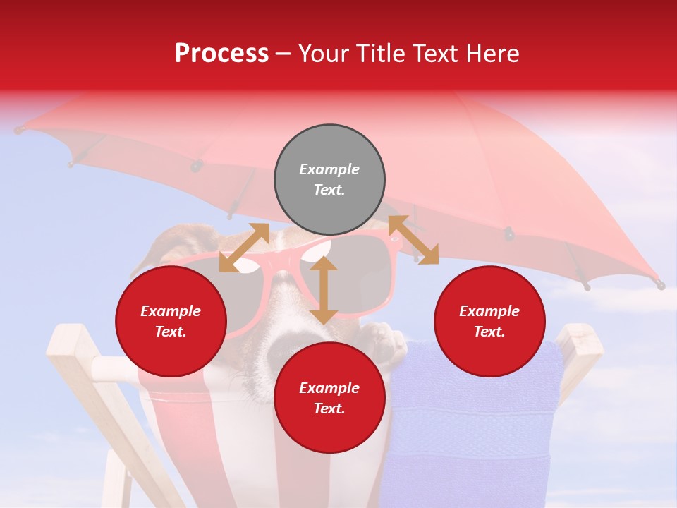 Urlaub Sonnig Klappstuhl PowerPoint Template