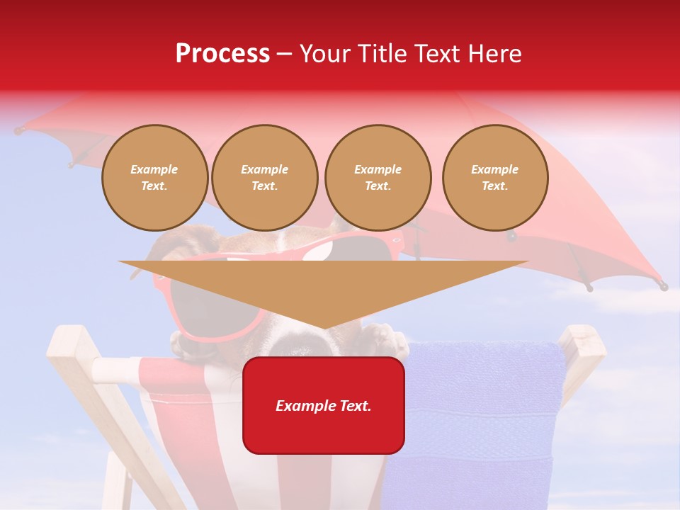 Urlaub Sonnig Klappstuhl PowerPoint Template