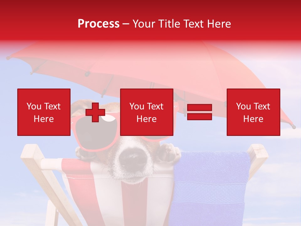 Urlaub Sonnig Klappstuhl PowerPoint Template