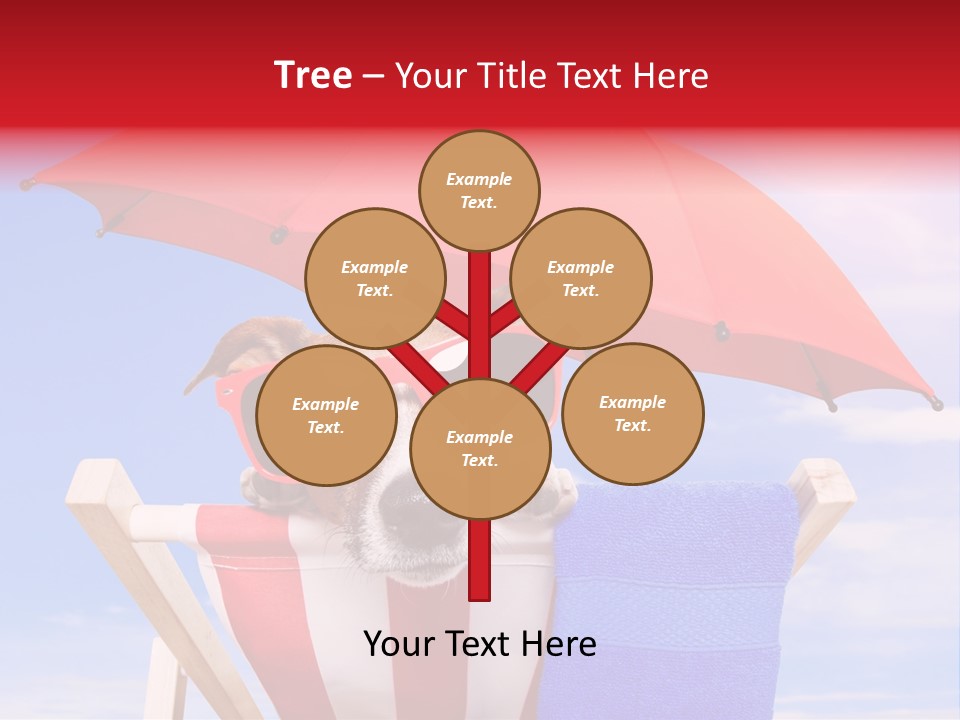 Urlaub Sonnig Klappstuhl PowerPoint Template