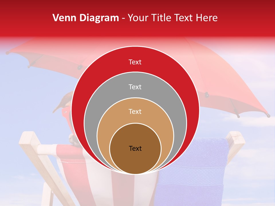 Urlaub Sonnig Klappstuhl PowerPoint Template