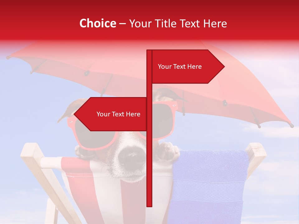 Urlaub Sonnig Klappstuhl PowerPoint Template