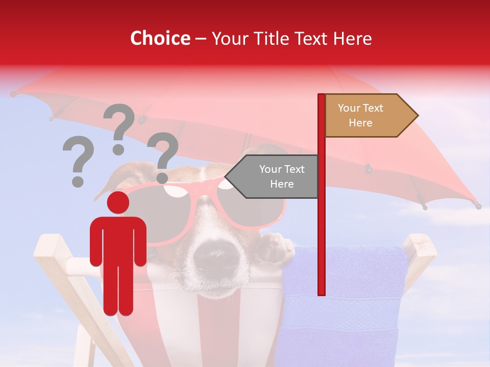 Urlaub Sonnig Klappstuhl PowerPoint Template