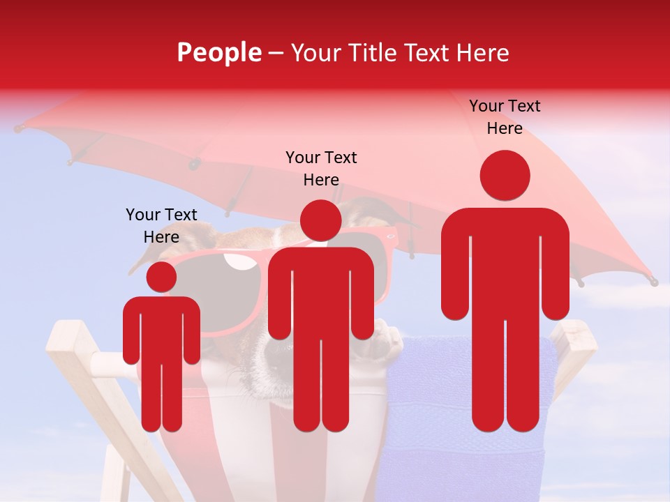 Urlaub Sonnig Klappstuhl PowerPoint Template