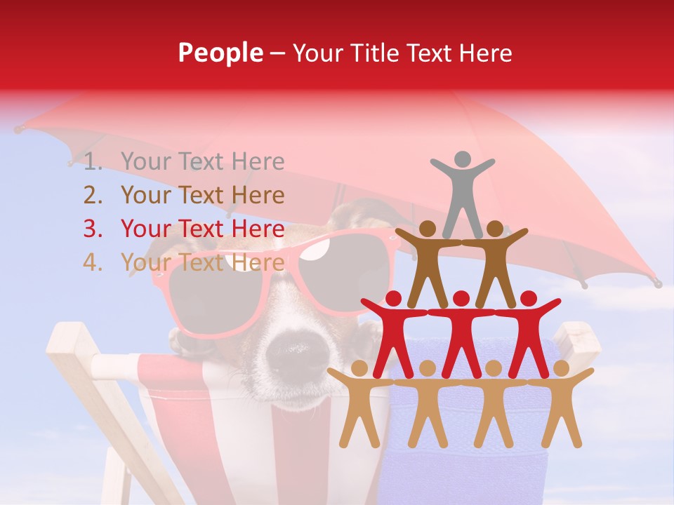 Urlaub Sonnig Klappstuhl PowerPoint Template