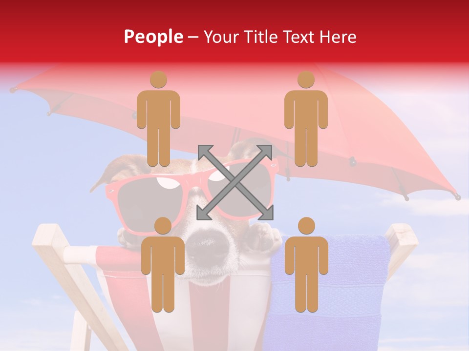 Urlaub Sonnig Klappstuhl PowerPoint Template