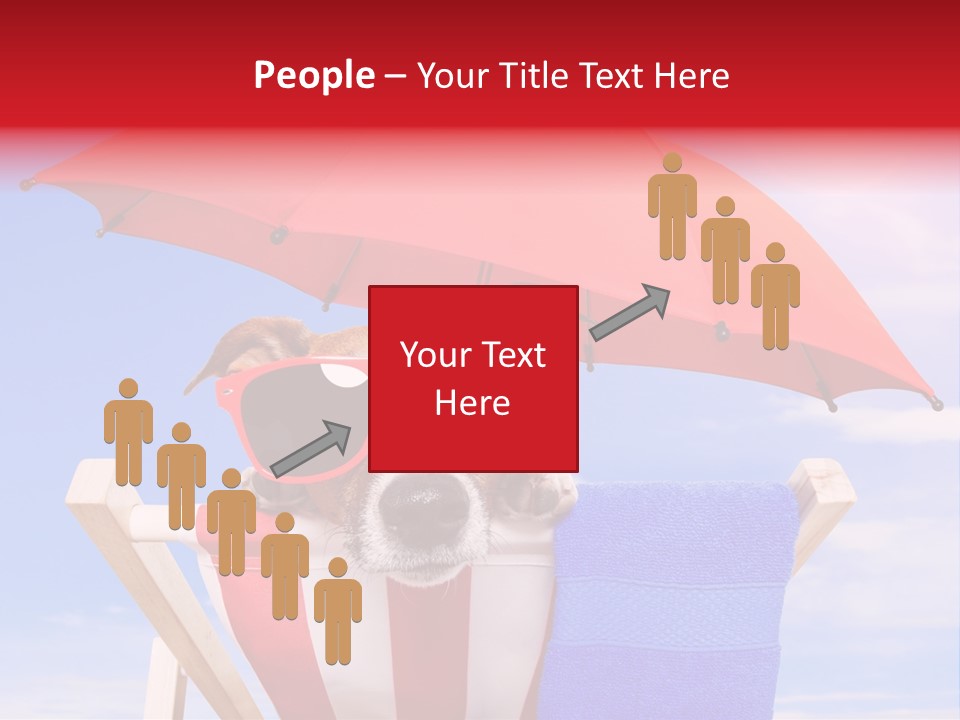 Urlaub Sonnig Klappstuhl PowerPoint Template