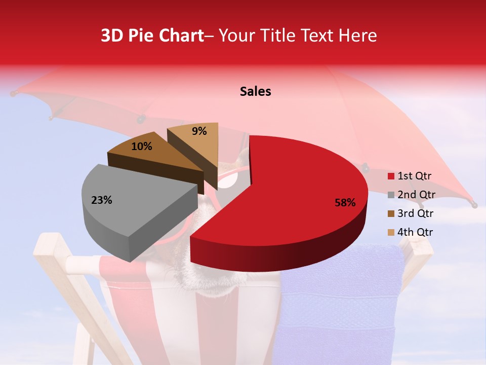 Urlaub Sonnig Klappstuhl PowerPoint Template