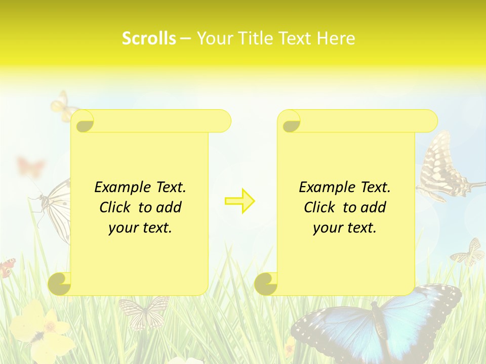 Beautiful Flora Pure PowerPoint Template