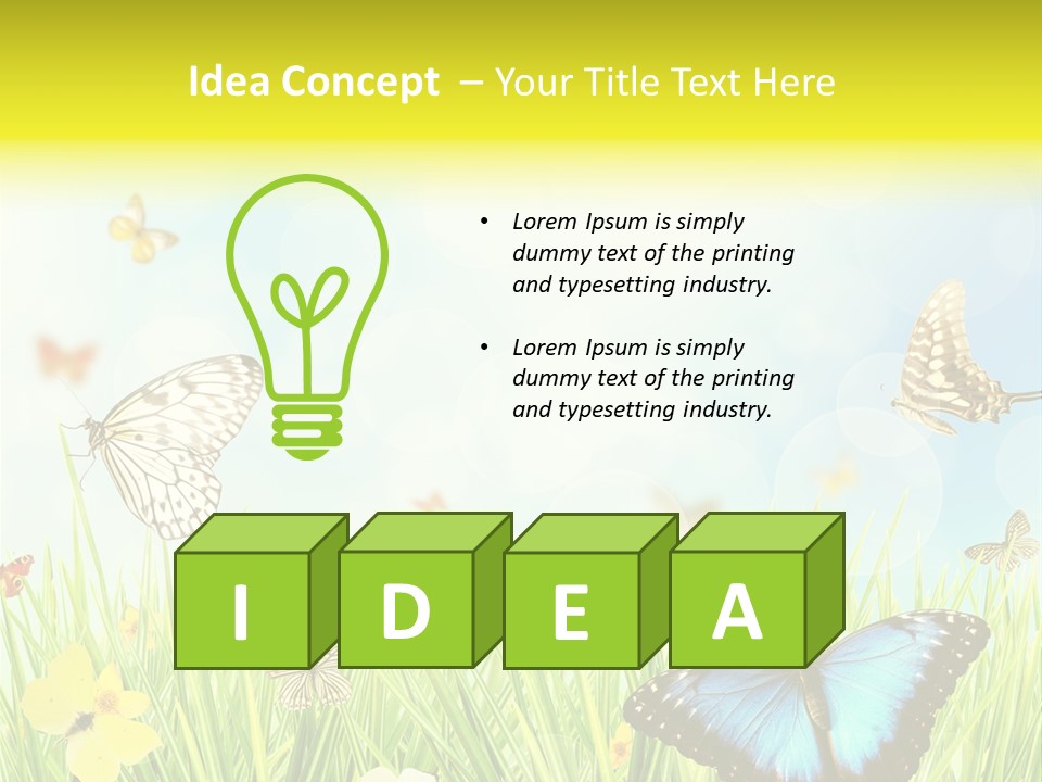 Beautiful Flora Pure PowerPoint Template