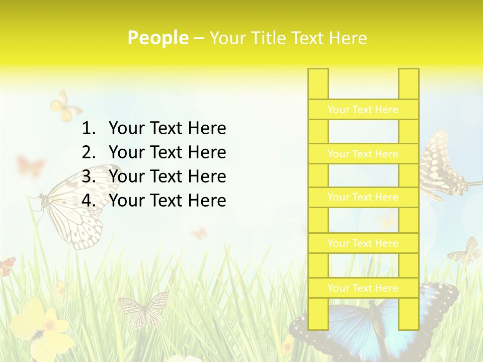 Beautiful Flora Pure PowerPoint Template