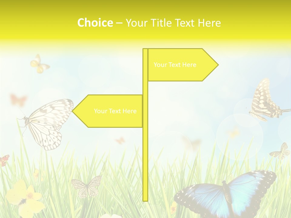 Beautiful Flora Pure PowerPoint Template