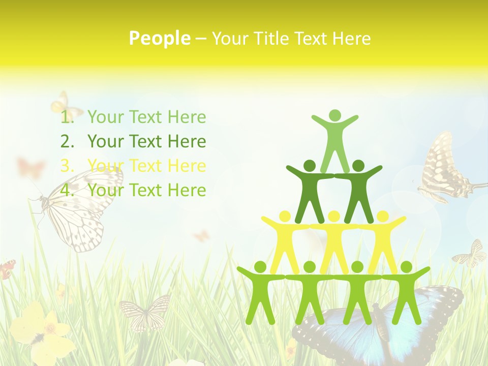 Beautiful Flora Pure PowerPoint Template