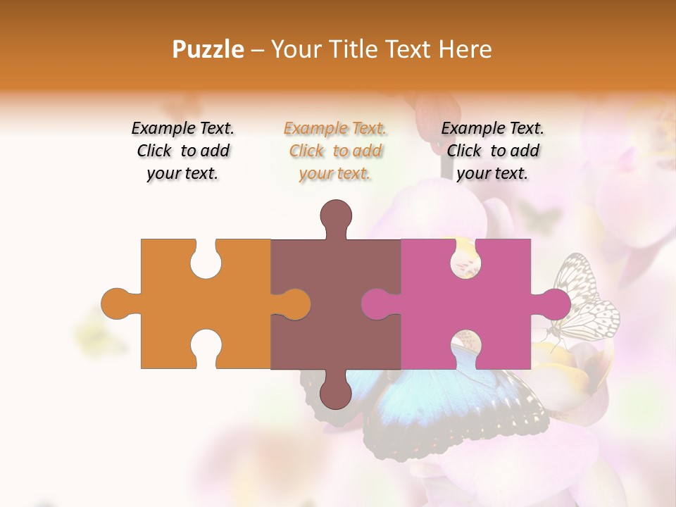 Phalaenopsis Border Vibrant PowerPoint Template