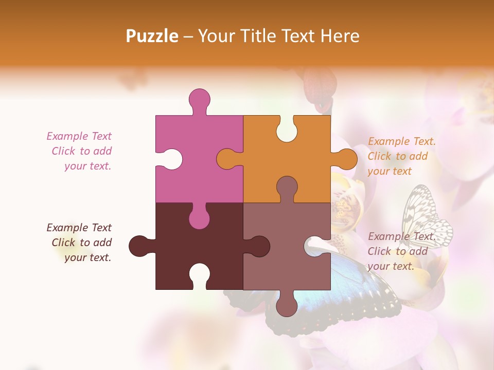 Phalaenopsis Border Vibrant PowerPoint Template