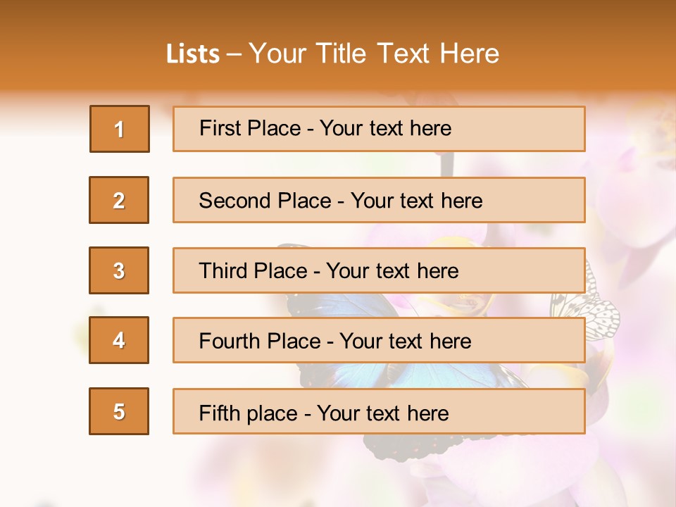 Phalaenopsis Border Vibrant PowerPoint Template