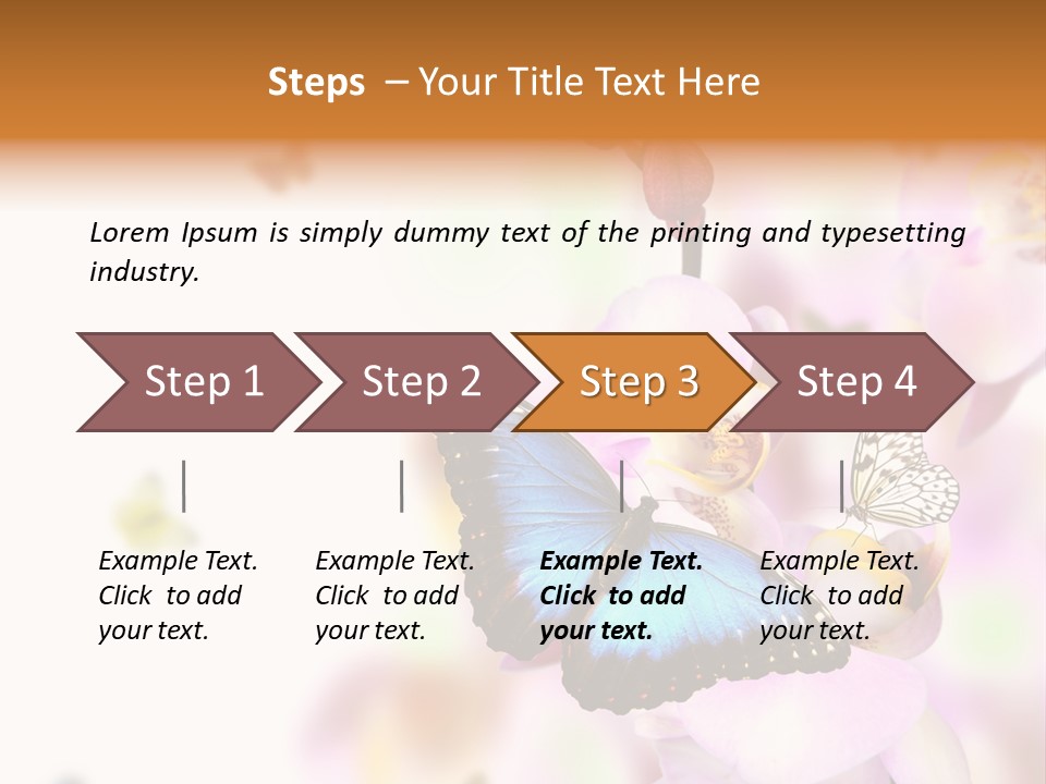 Phalaenopsis Border Vibrant PowerPoint Template
