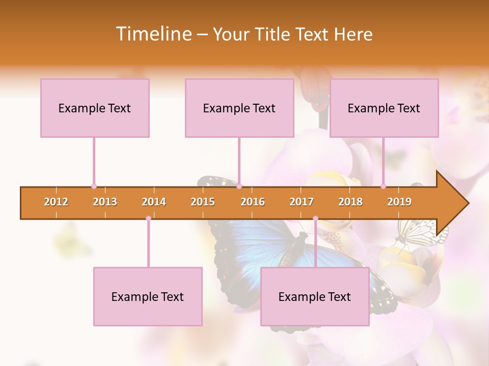 Phalaenopsis Border Vibrant PowerPoint Template