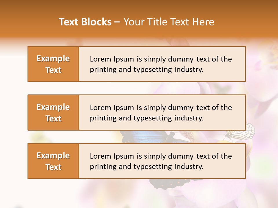 Phalaenopsis Border Vibrant PowerPoint Template