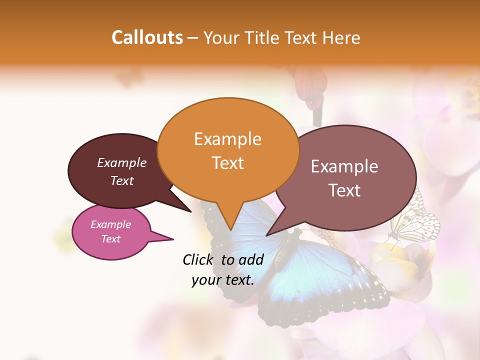 Phalaenopsis Border Vibrant PowerPoint Template