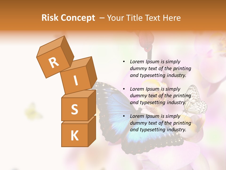 Phalaenopsis Border Vibrant PowerPoint Template