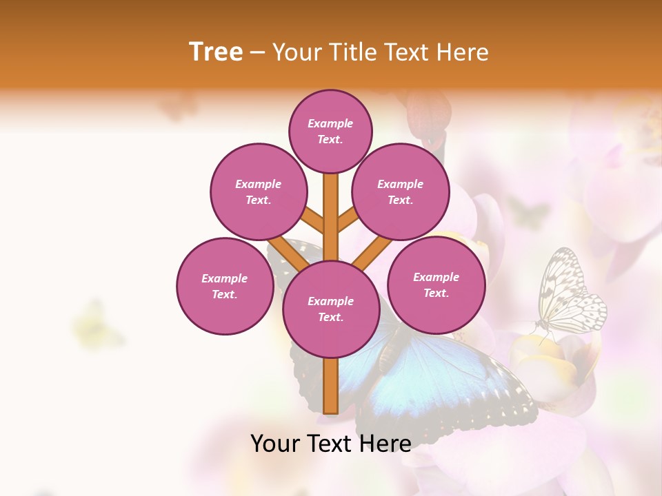 Phalaenopsis Border Vibrant PowerPoint Template