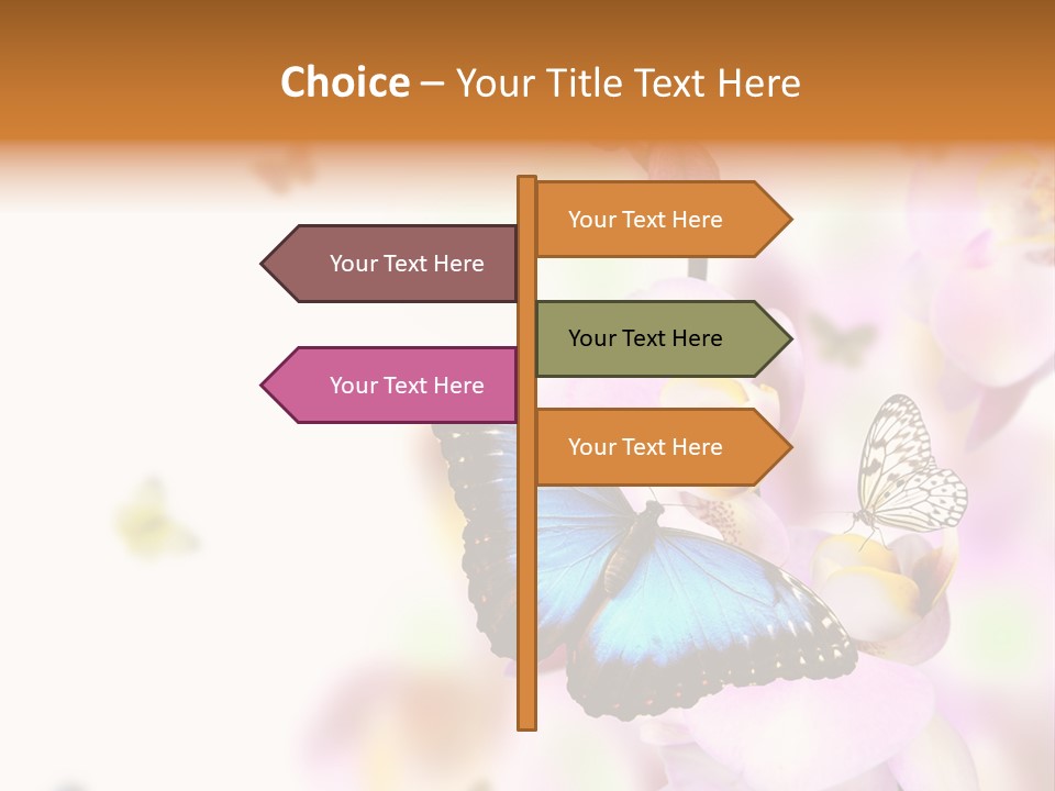 Phalaenopsis Border Vibrant PowerPoint Template