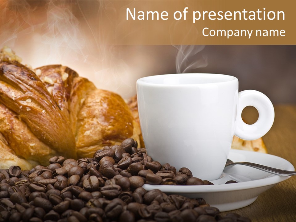 Art Close Up Croissants PowerPoint Template