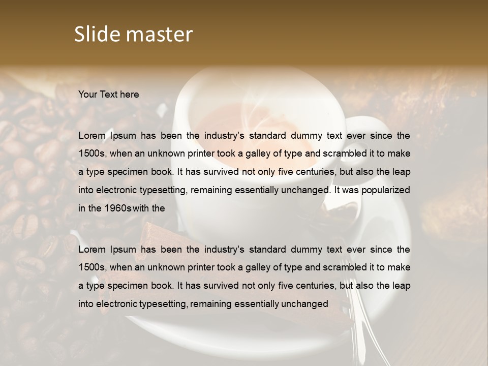 Bars Italian Cappuccino PowerPoint Template