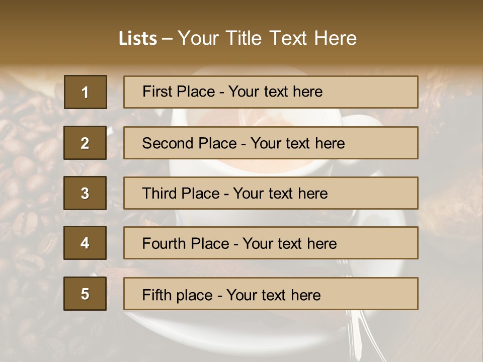 Bars Italian Cappuccino PowerPoint Template