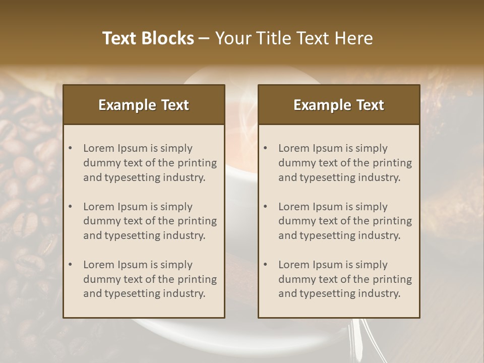 Bars Italian Cappuccino PowerPoint Template