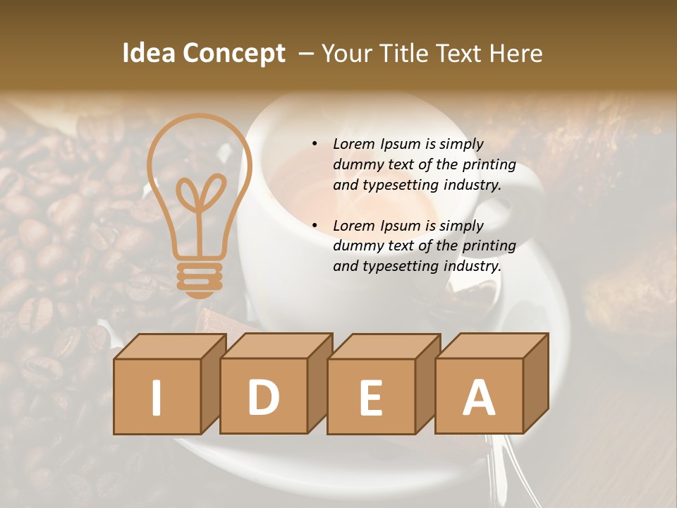 Bars Italian Cappuccino PowerPoint Template