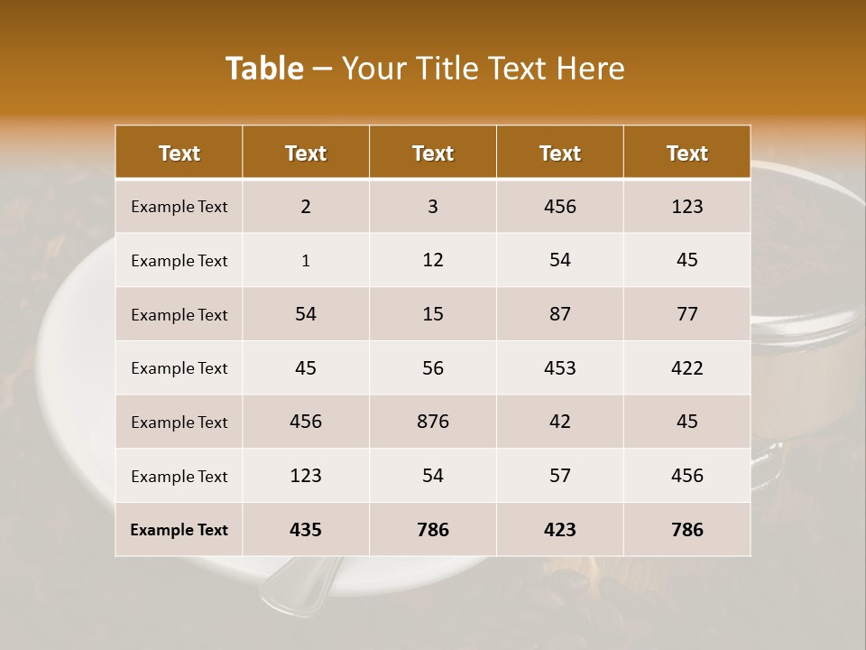 Grouphead Cup Mild PowerPoint Template