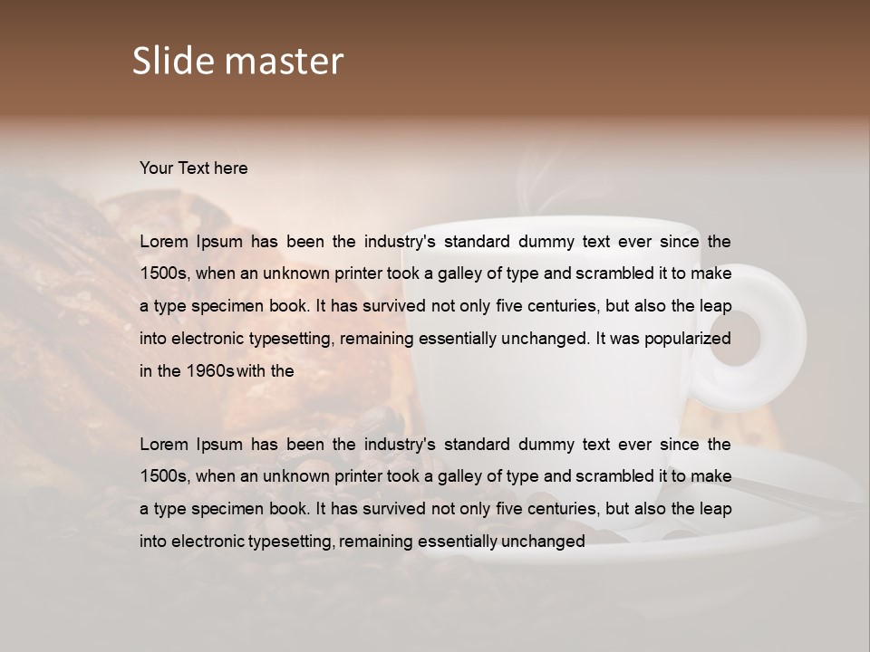 Exposure Coffee Cup Breakfast PowerPoint Template