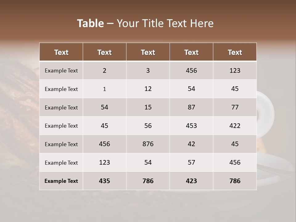 Exposure Coffee Cup Breakfast PowerPoint Template