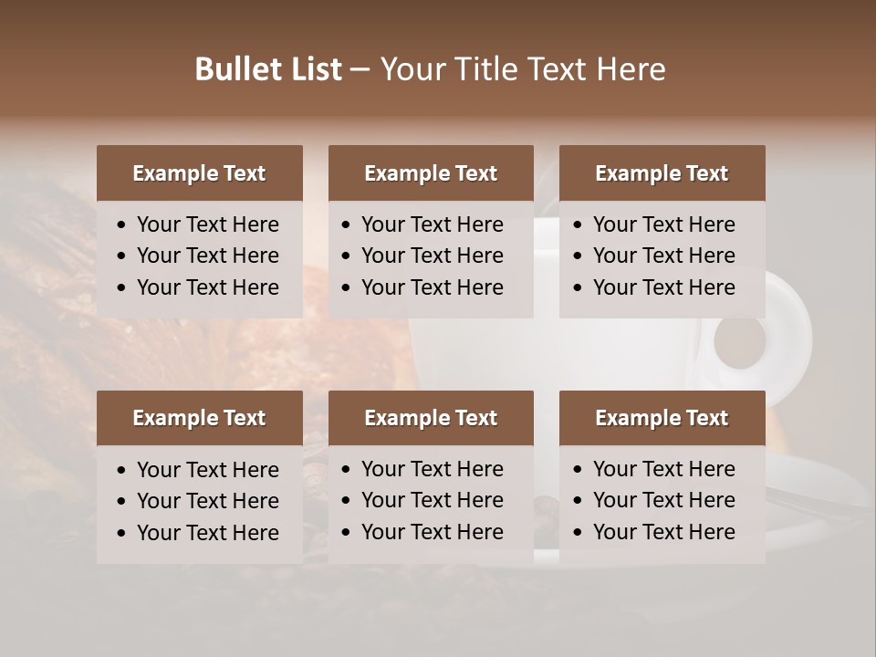 Exposure Coffee Cup Breakfast PowerPoint Template