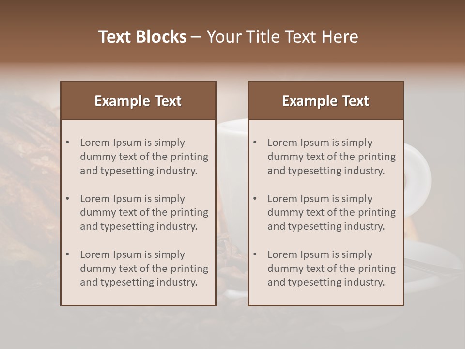 Exposure Coffee Cup Breakfast PowerPoint Template
