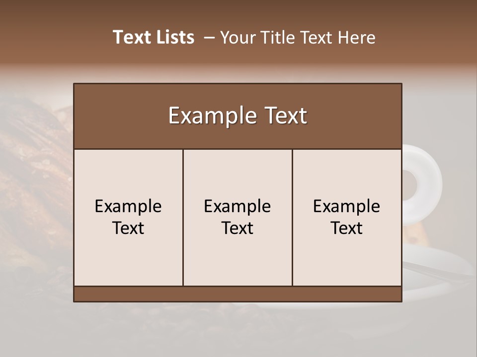 Exposure Coffee Cup Breakfast PowerPoint Template