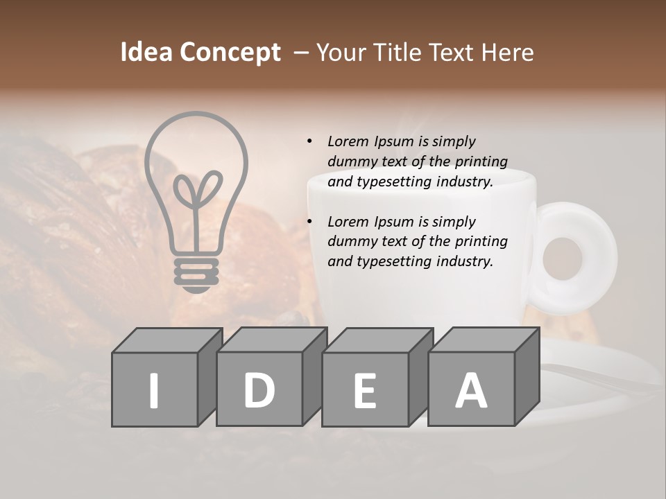 Exposure Coffee Cup Breakfast PowerPoint Template