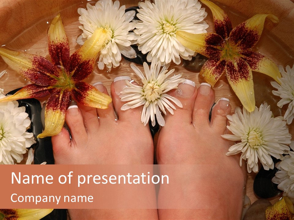 Ankle Female Wood PowerPoint Template